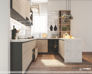 Mẫu tủ bếp Laminate - LAM59