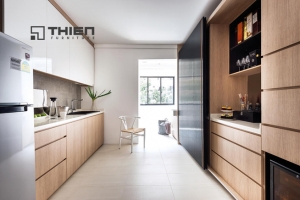 Tủ bếp Laminate kết hợp Acrylic - 02