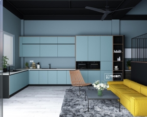 Mẫu tủ bếp gỗ nhựa - LAM69