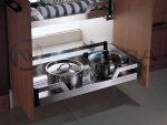 Giá xoong nồi INOX hộp, cánh mở