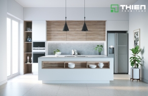 Tủ bếp Acrylic kết hợp Laminate-ARC46