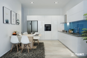 Tủ bếp Acrylic ở showroom - Thiên Furniture