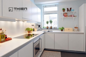Tủ bếp Laminate trắng - LAM38